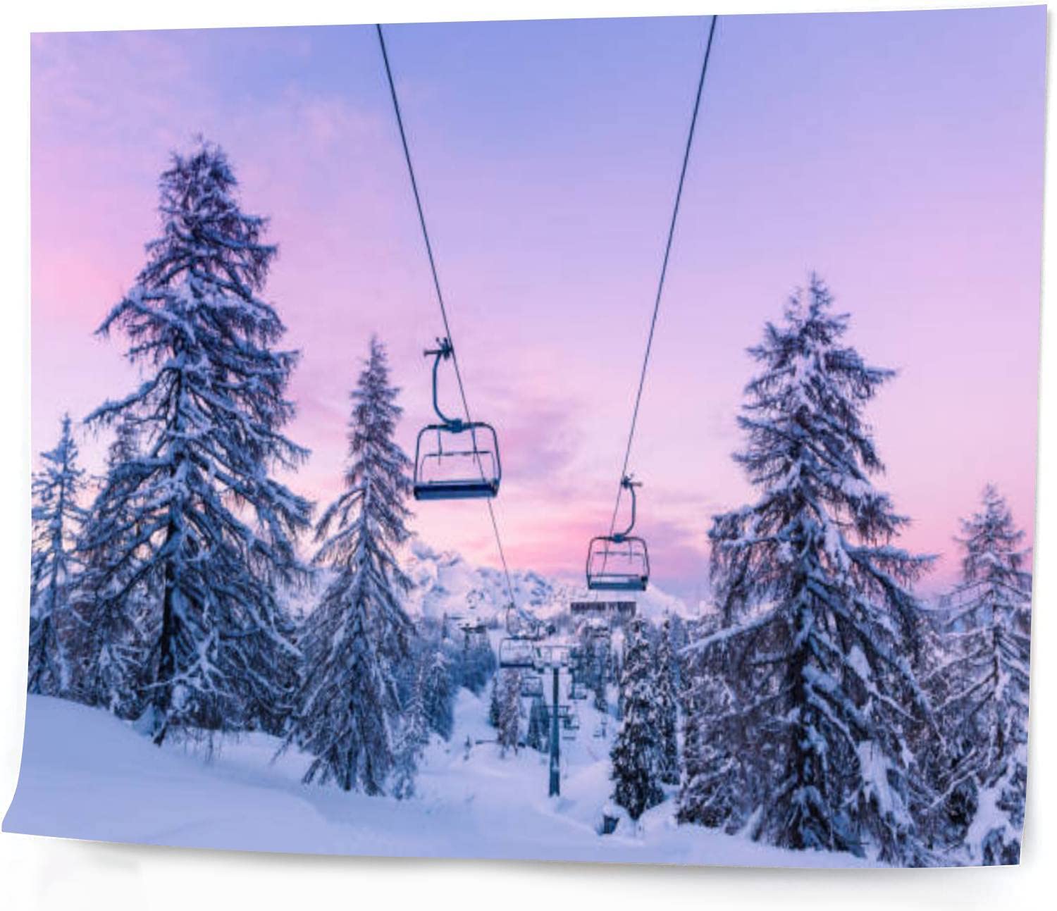 絵画 Winter Mountains Amazon.com: Bob Ross Winter Mountain Cool Wall Art Print