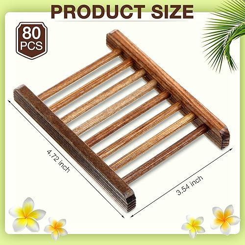 Miniatura 8 de Jabonera de bambú, bandeja de jabón de madera, funda de madera para manualidades, para ducha, rectangular, bañera, ducha, platos, accesorios para