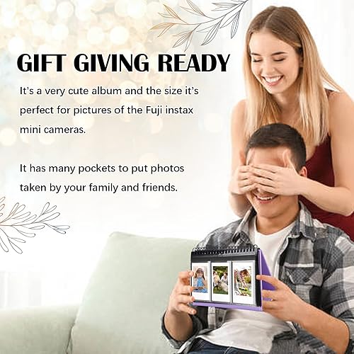 Miniatura 8 de Instax Mini álbum de fotos de 96 bolsillos, calendario de escritorio para Fujifilm Instax Mini 11, 90, 70, 50S, 26, 25, 9, 8+ 7S, cámara