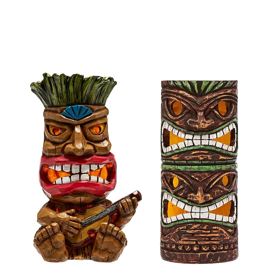 Amazon.com : Yiosax Outdoor Tiki Statues 2Pcs Combination