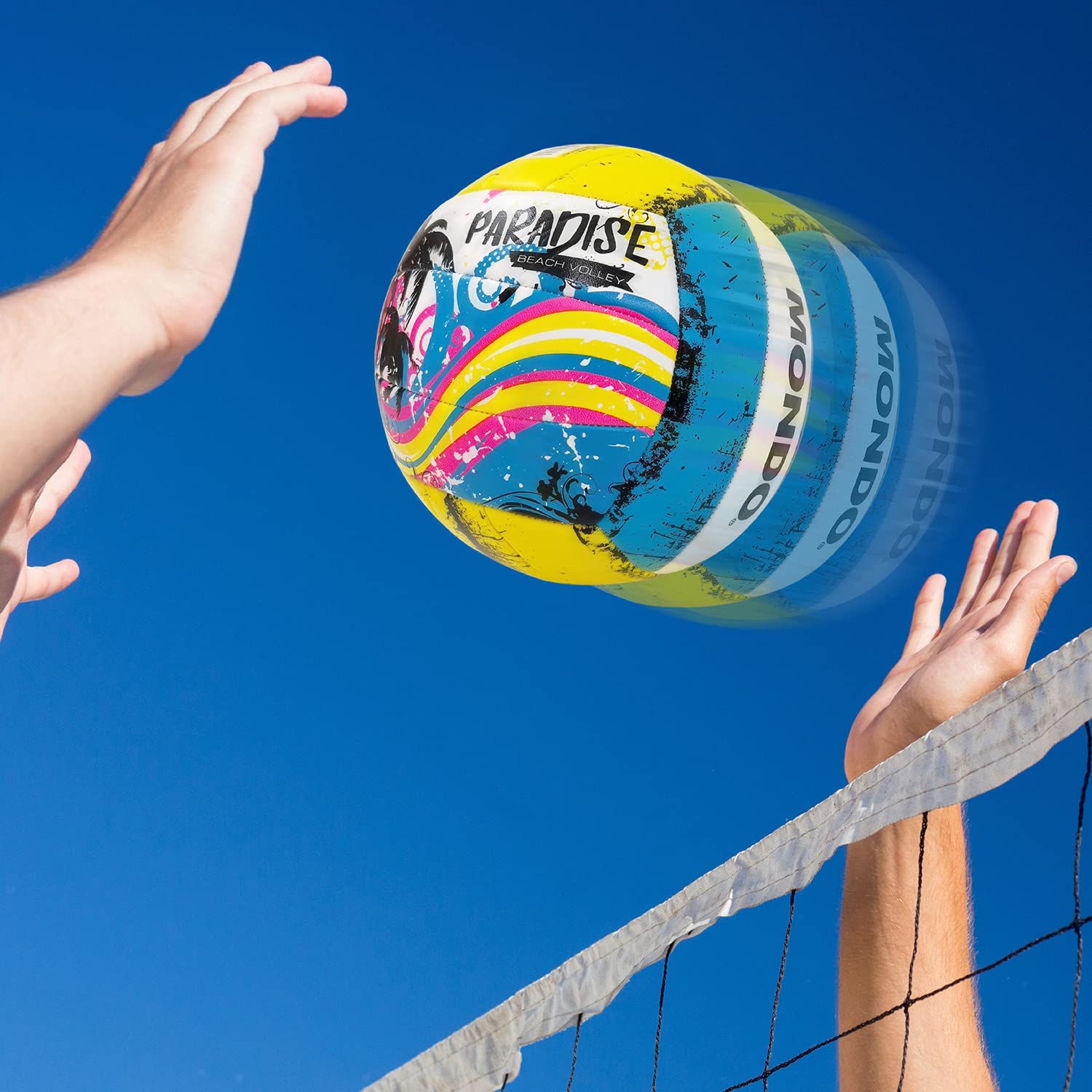Mondo Sports Pallone Da Volley - Per Allenamento E Gare, Giallo E Blu, Peso 230g - Foto 2