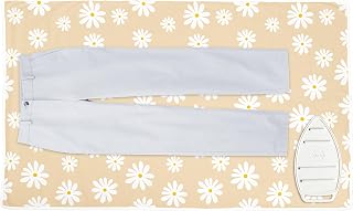 Encasa XO Ironing Mat / Pad (120 x 70 cm) with 3 mm padding and silicone | 3mm Fibre Pad with Silicone Iron Support | Ideal on Floor, Table and Bed | Portable and Foldable | Press Cloth - Daisy Beige