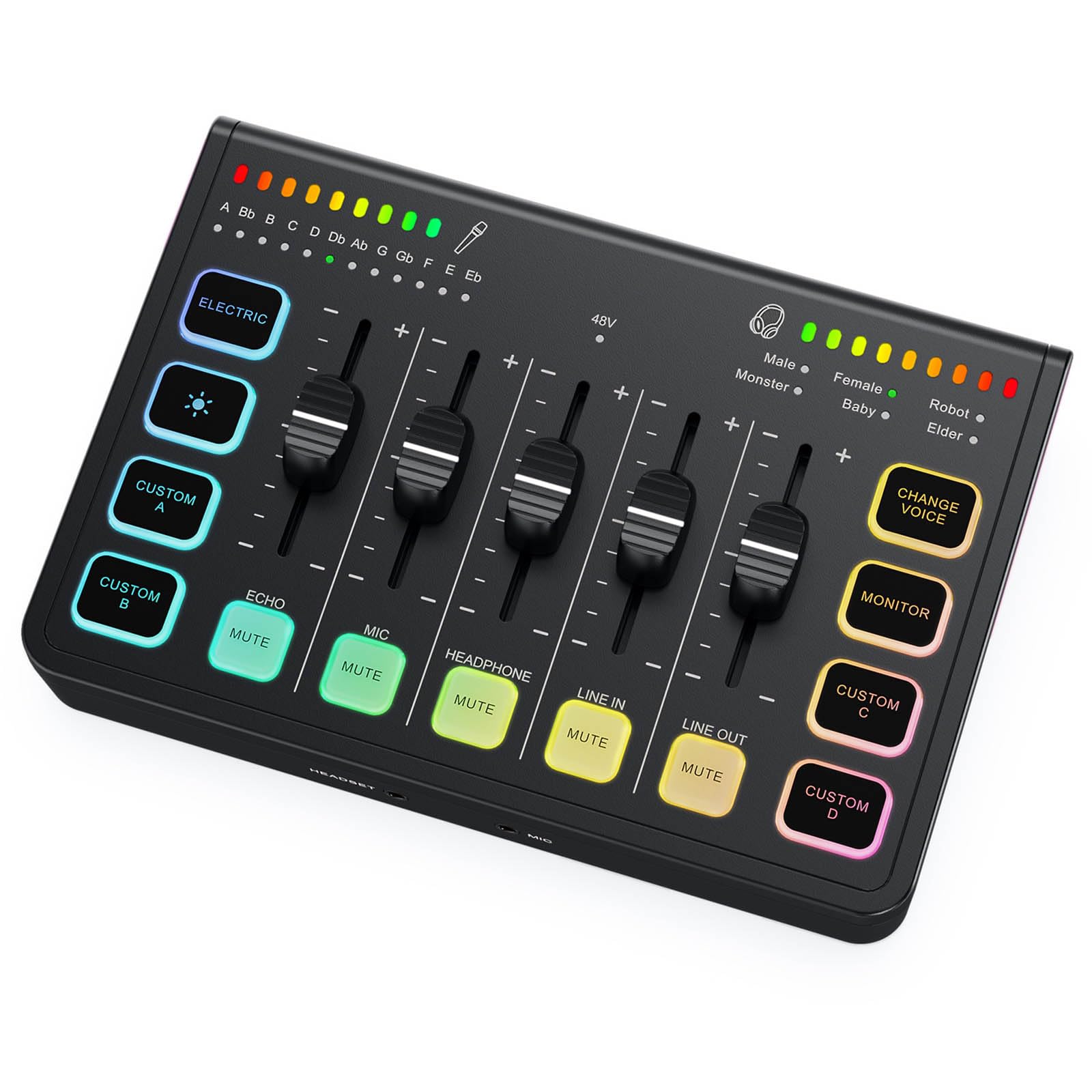 Trasportabile Tiny Combiner Scheda Audio per Podcasting Produzione Musicale Canali di Ingresso multipli Denial Driver Richiesto Collegamento audio USB