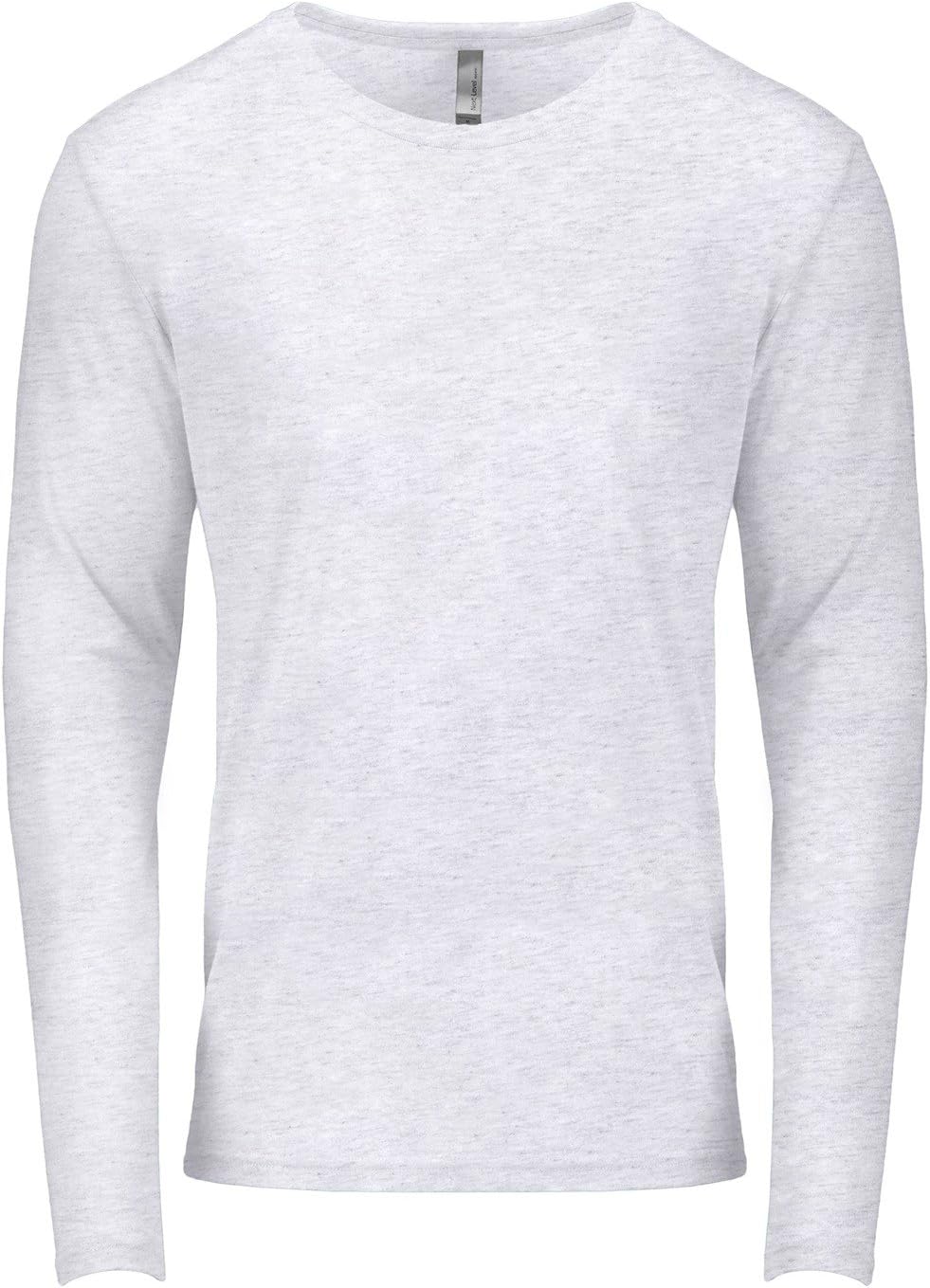 Next Level Apparel Men's Crew Neck Rib Knit Jersey Heather White