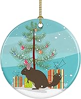 Vista 120 de Caroline's Treasures Bactrian Camel Adorno de cerámica de Navidad, decoración colgante de árbol de Navidad verde azulado para el hogar, vacaciones