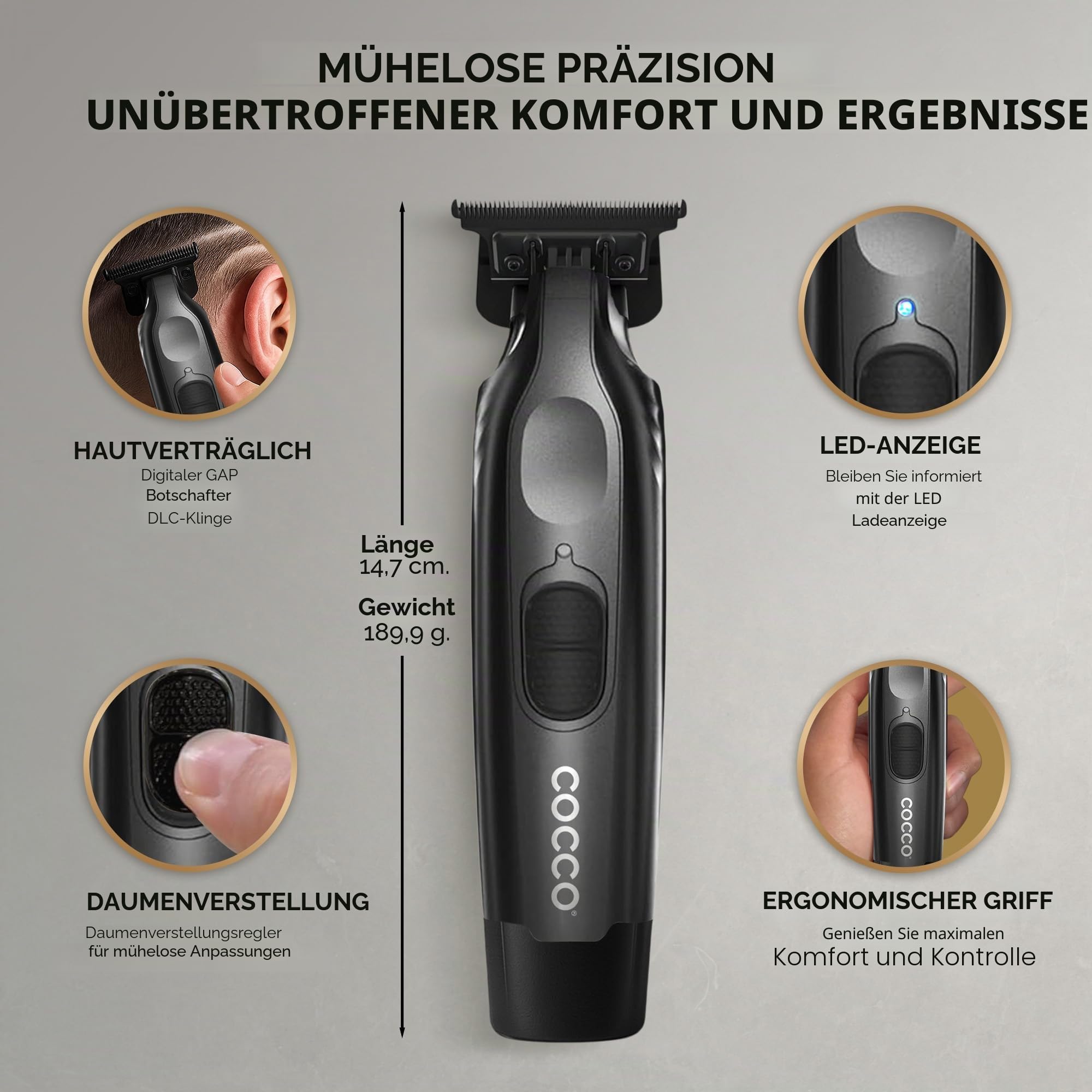 Cocco Veloce Pro Trimmer Matte Black - Trimmer