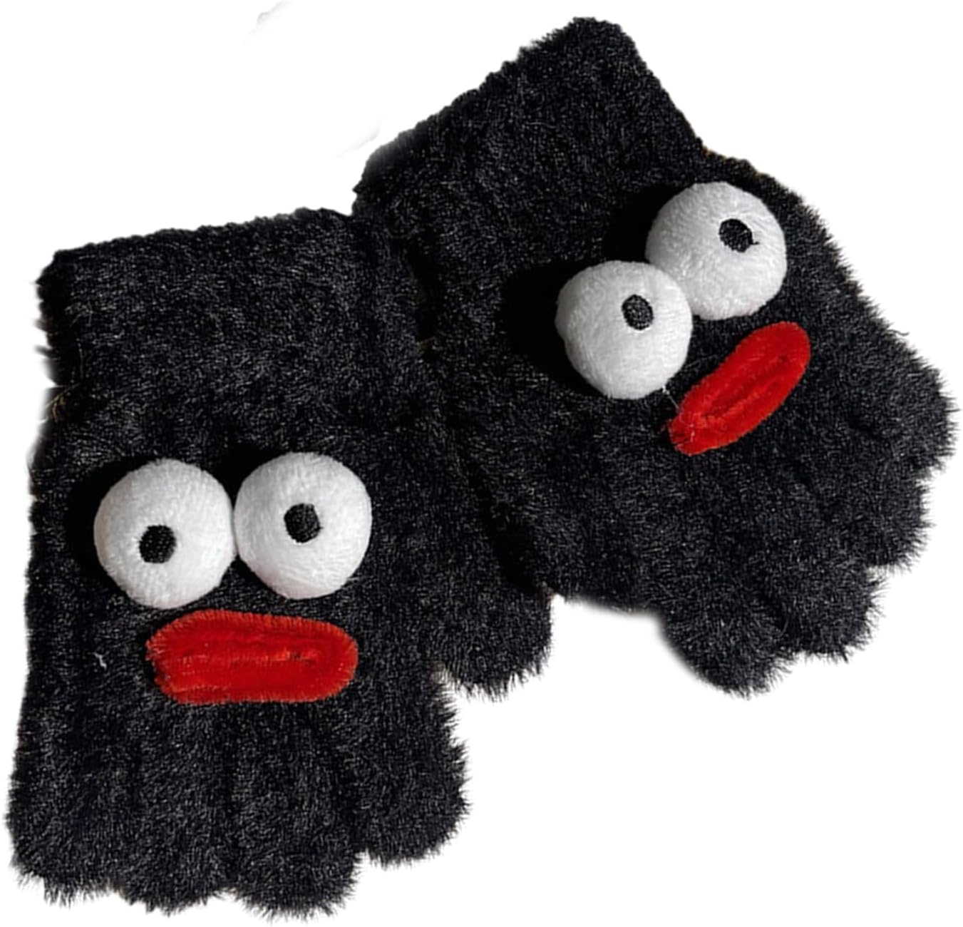 Lovely Sausage Mouth Knit Gloves Winter Full Finger Mitten Thicken Warm Christmas Cartoon for Girls Men Windp