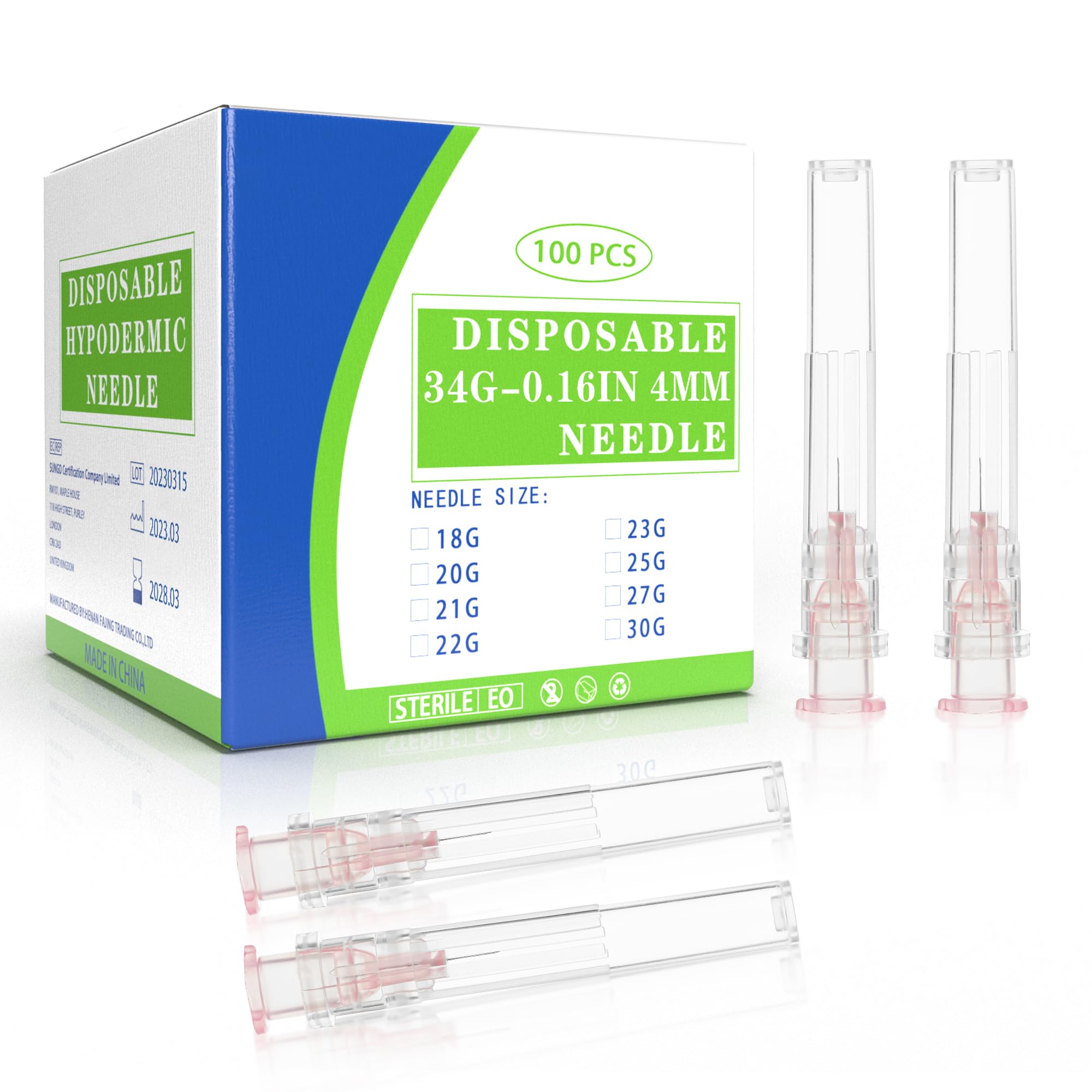 Disposable Needles - 100 Pack Luer Lock -11