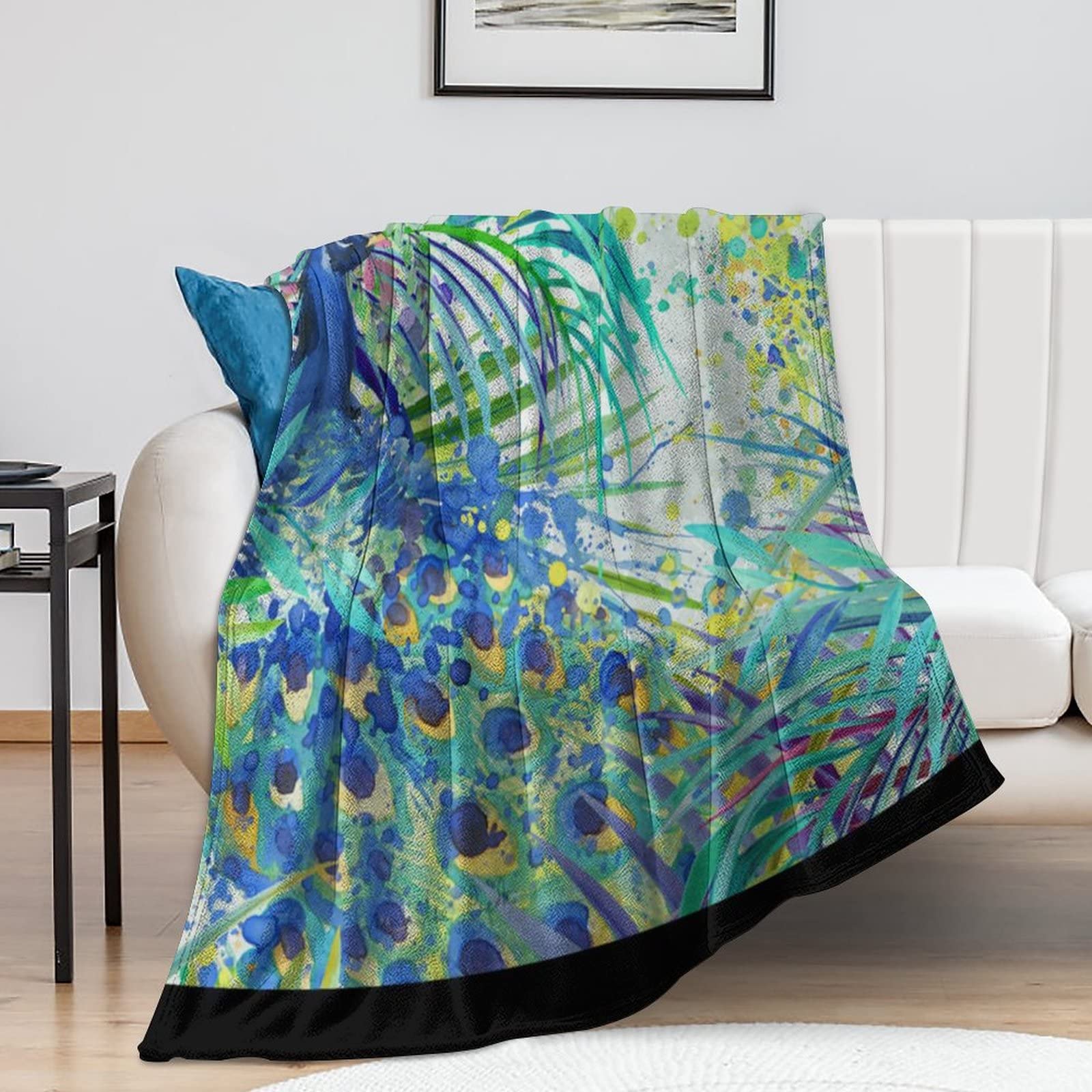 Couverture de voyage paon antistatique chaude pour éliminer le froid