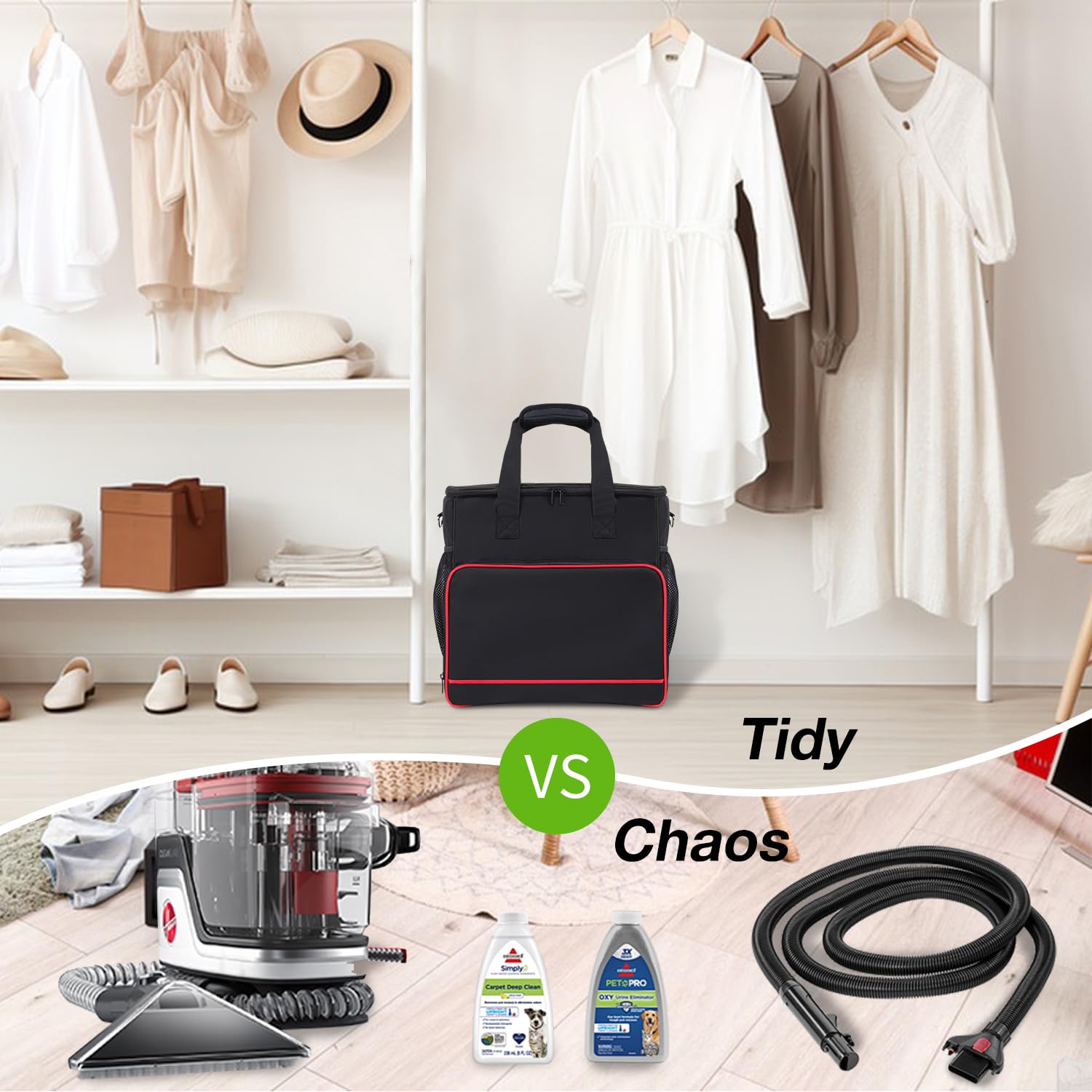 Sac de rangement compatible avec la machine à nettoyer les tapis Bissell, sac de transport pour nettoyeur à vapeur portable Bissell, sac de rangement uniquement