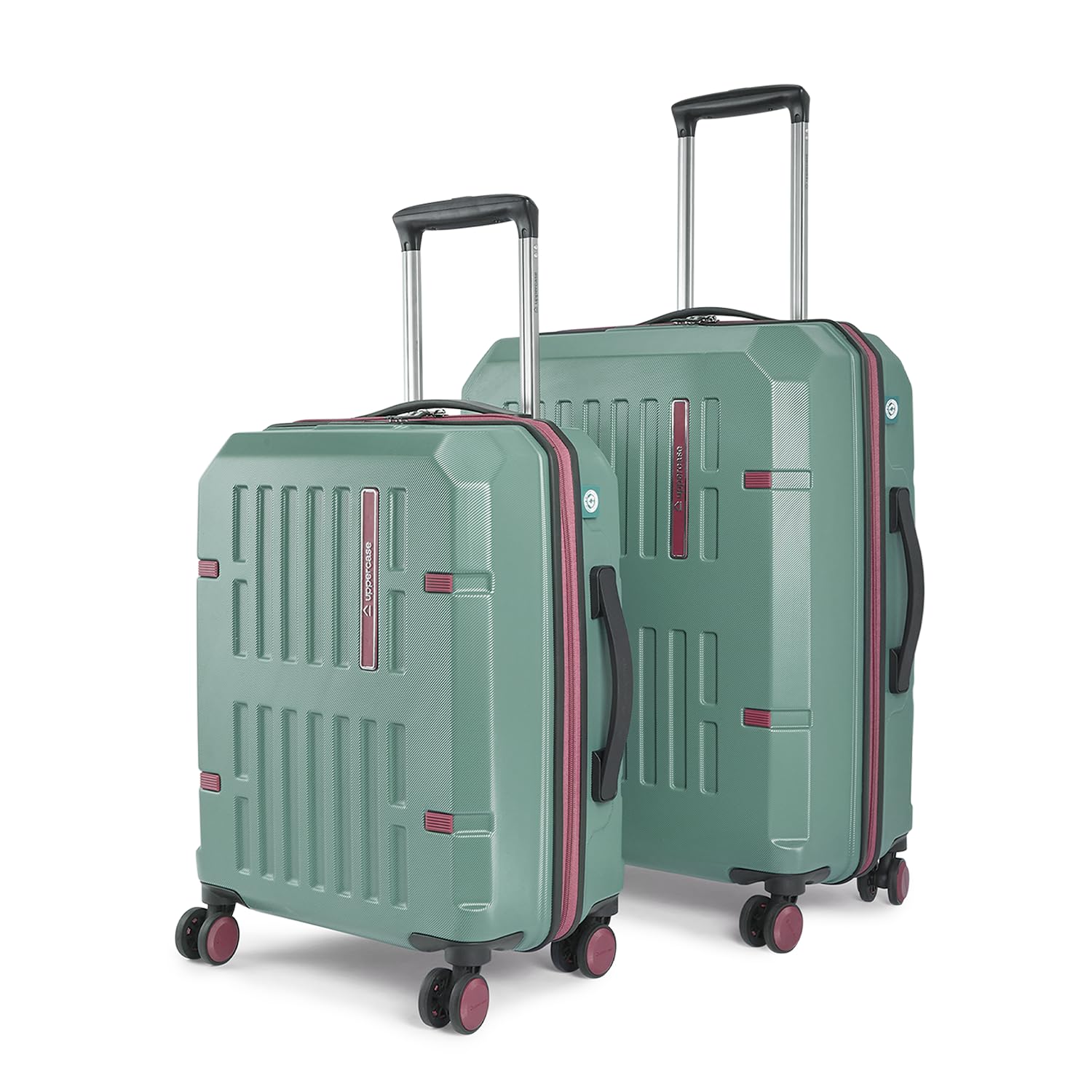 Hexa (S+M) Set of 2 Solid Trolley Bag with TSA Lock, Durable for Travel, RCS Certified for Sustainability, Anti-Theft Zippers and Double Wheels, Suitcase for Men & Women-image-29
