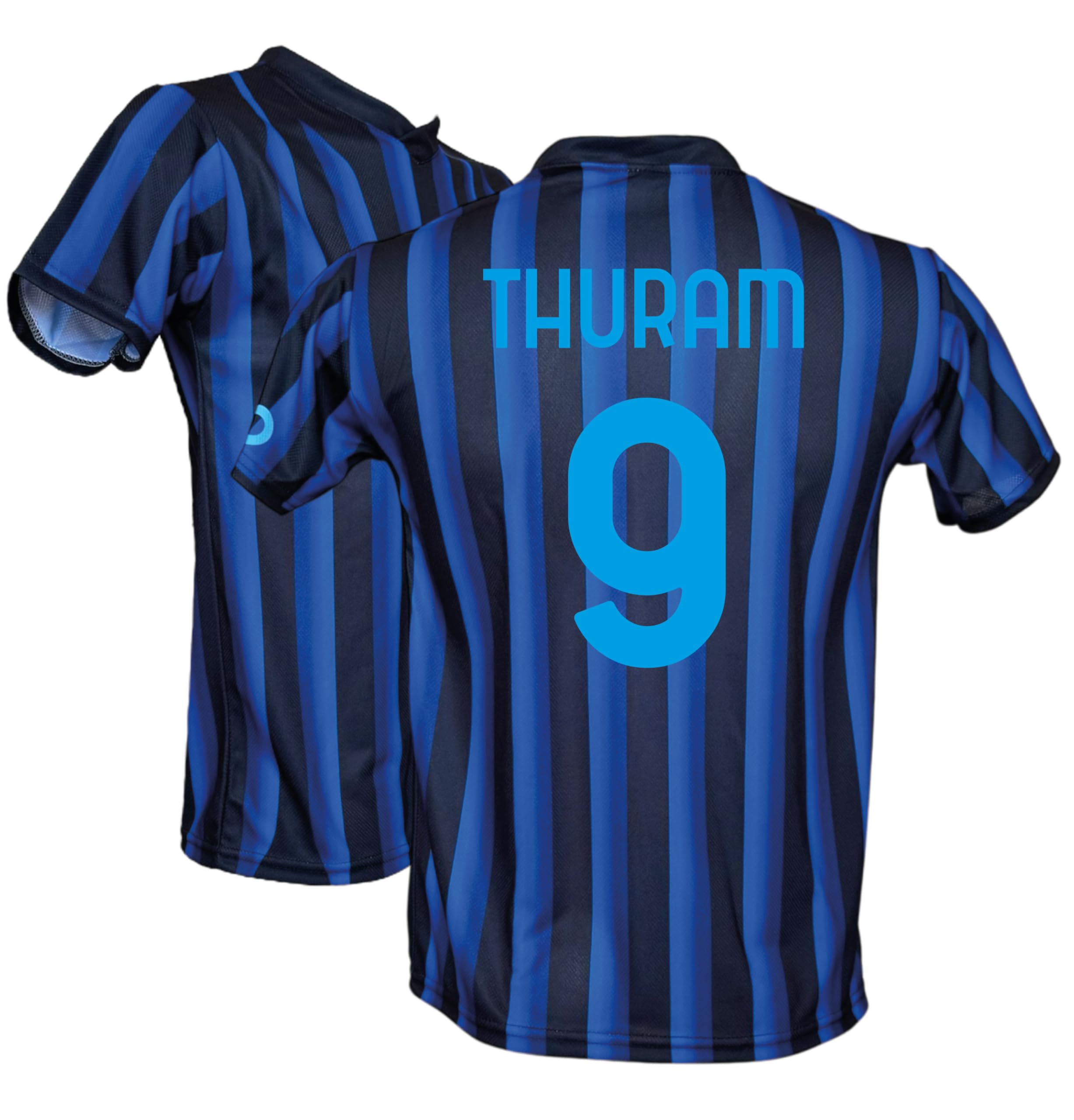 Generico Maglia Calcio Thuram 9 Neroazzurra Replica Stadio Autorizzata Regalo per Tifosi Taglie da Bambino e Adulto