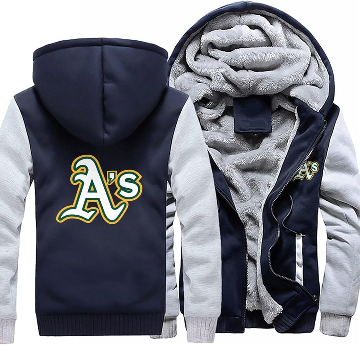 パーカー 厚手 オークランド・アスレチックス ジャケット スウェットシャツ コート ジップアップパーカー ジップアップコート 上着