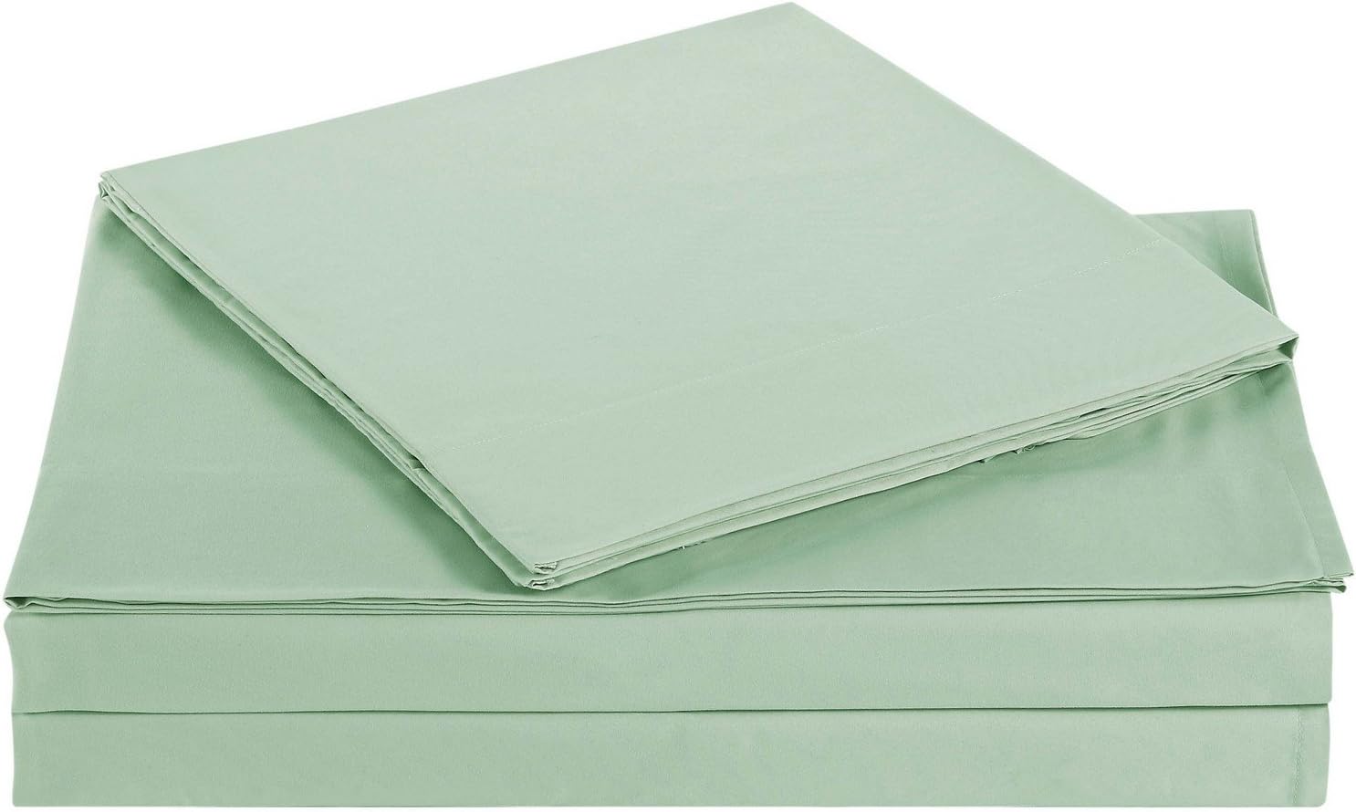 TRULY SOFT Everyday Sheet Set Sage Polyester 4-Piece Queen Sheet Set, Solid Color Themed, Adult Bedding, Oeko-TEX Certified