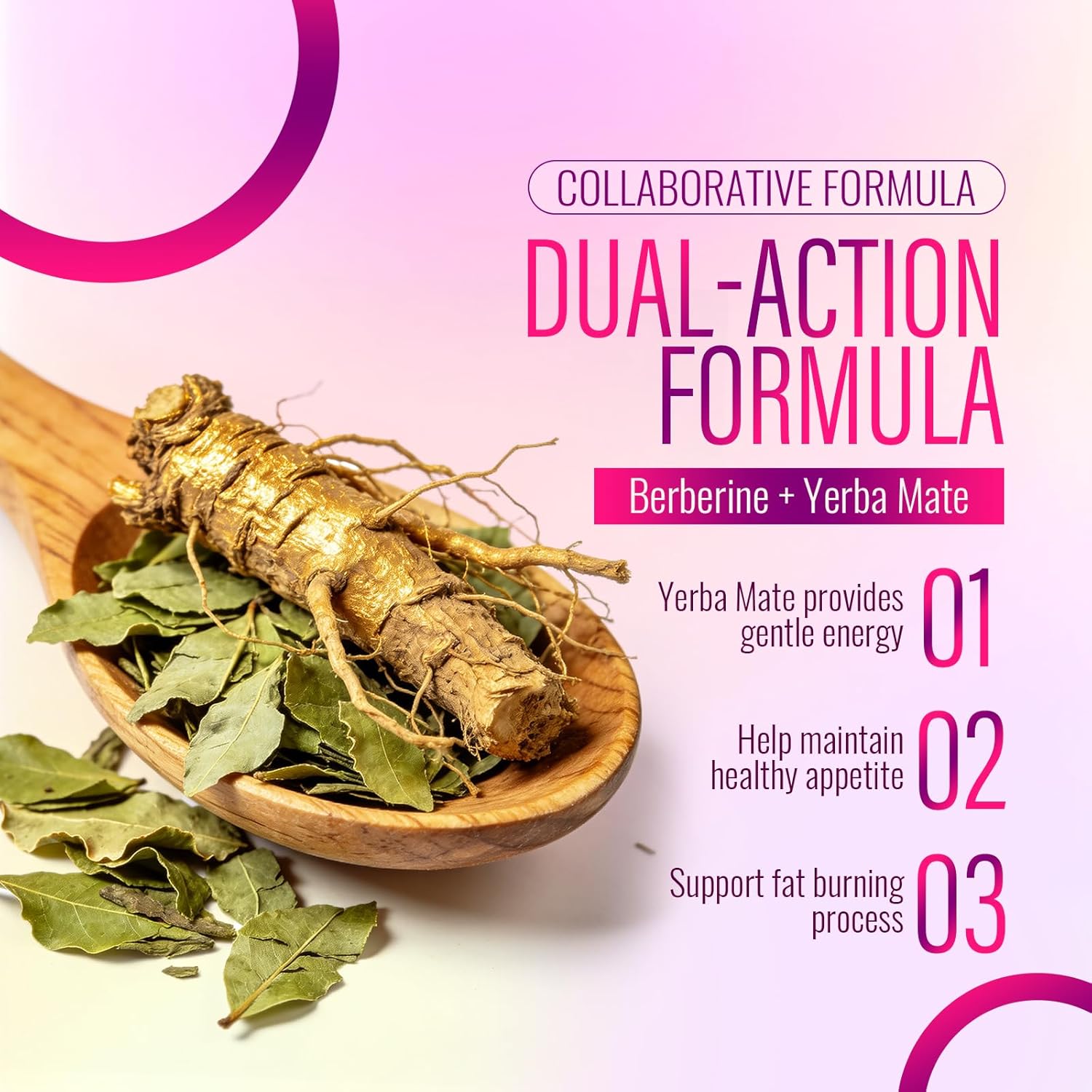 Cutting Drink Mix with Berberine, 5-HTP, Yerba Mate, Chromium & FOS, Supports Satiety, Energy & Gut Health, Vegan, Sugar-Free, Non-GMO, Strawberry Açaí, 30 Sticks