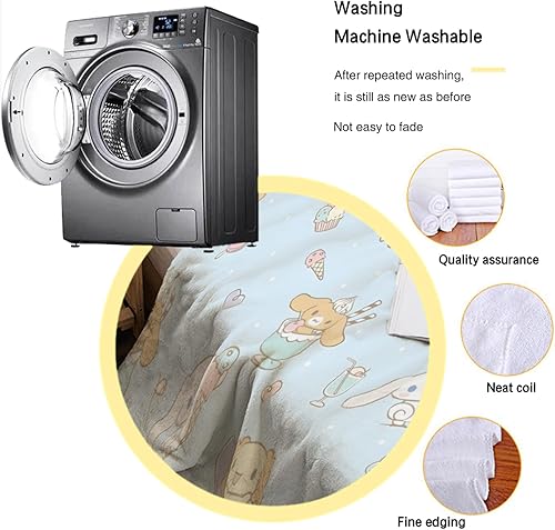 Miniatura 7 de Manta de franela ultra suave con diseño de gatitos de caricaturas, manta de decoración de ropa de cama kawaii, manta para sofá (50 x 40 pulgadas,