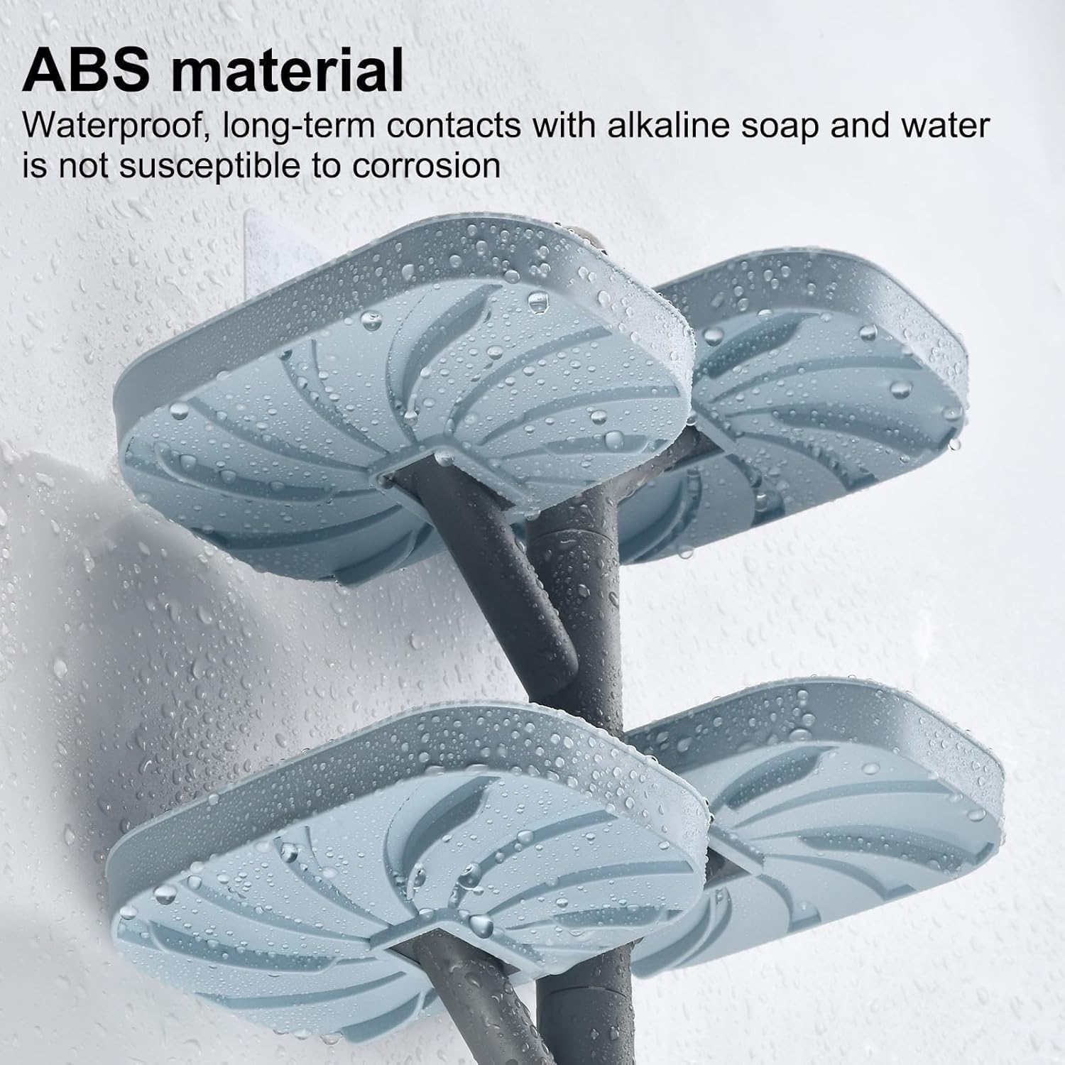 Soap Holder Four Layer Wall Mounted NO-Drilling Rotatable Self-draining