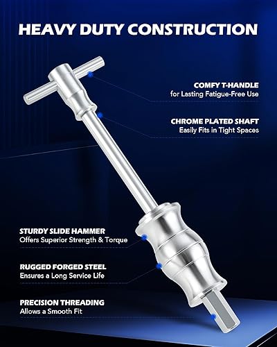 Miniatura 5 de Orion Motor Tech Kit extractor de rodamientos de pinza de agujero ciego y extractor de sellos, martillo deslizante, juego de herramientas