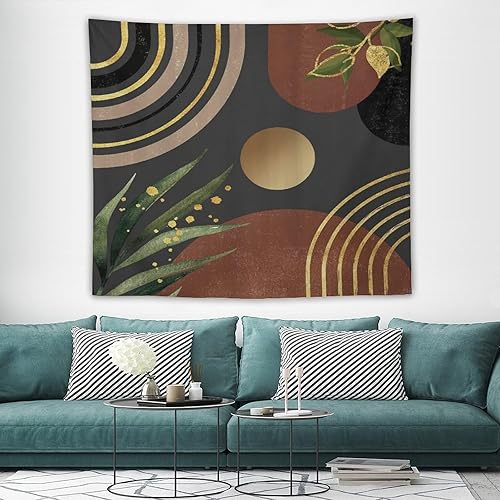 Miniatura 248 de Tapiz floral retro de los años 60 y 70, diseño hippie de primavera Groovy Flower Power Flower Boho para colgar en la pared, arte neutro para Hippie