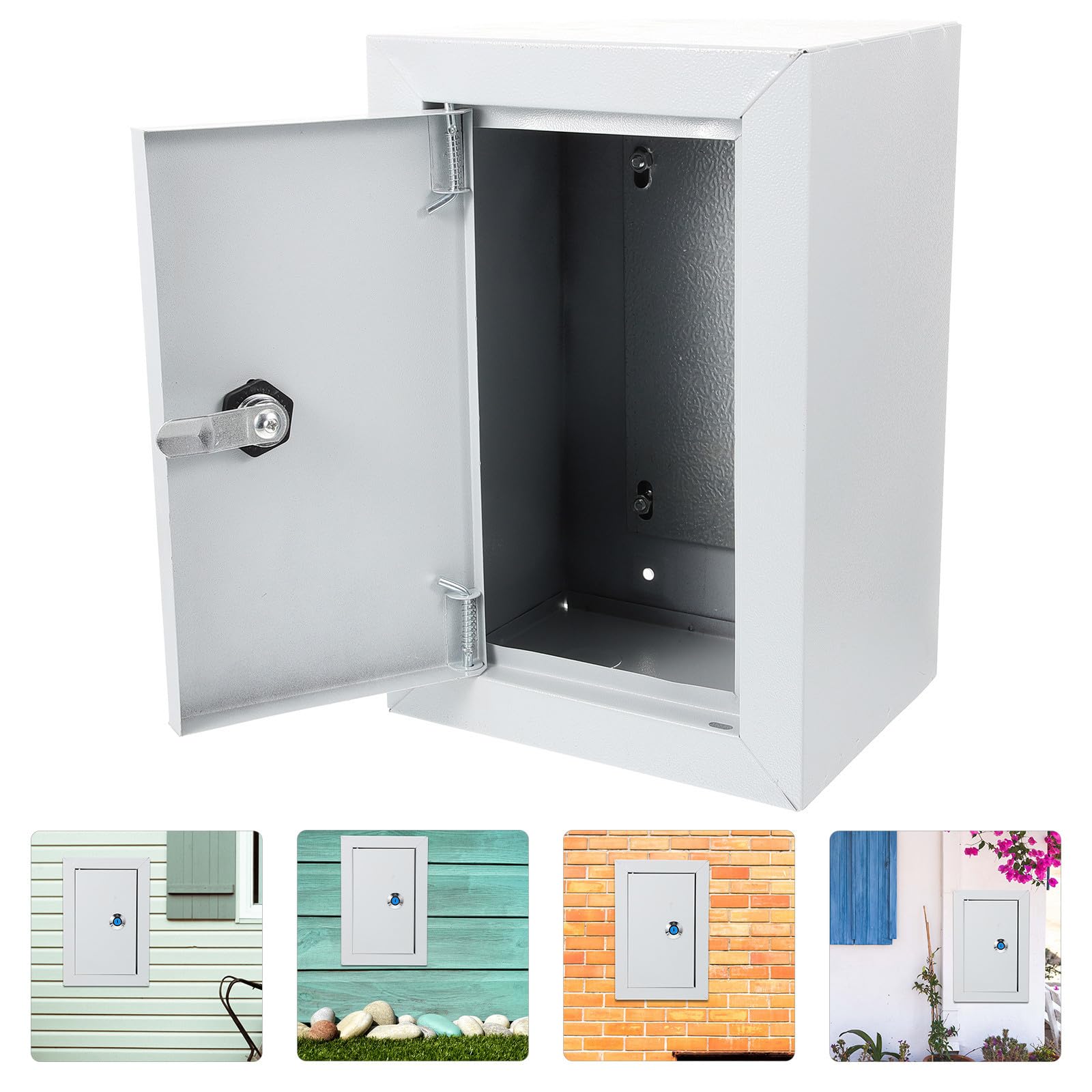 Luxshiny Scatola di Distribuzione Facile Installazione in Ferro Bianco da Parete Protezione per Esterni e Funzionamento Sicuro per Uffici e Centri Commerciali