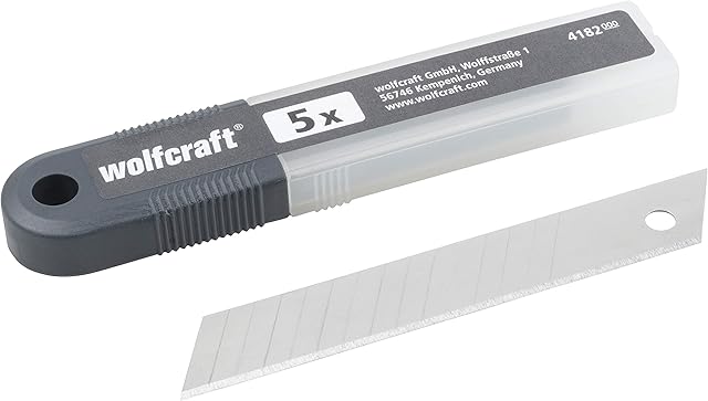wolfcraft 5 Snap-Off Blades 18 mm, 15 Segments I 4182000 I Replacement blades