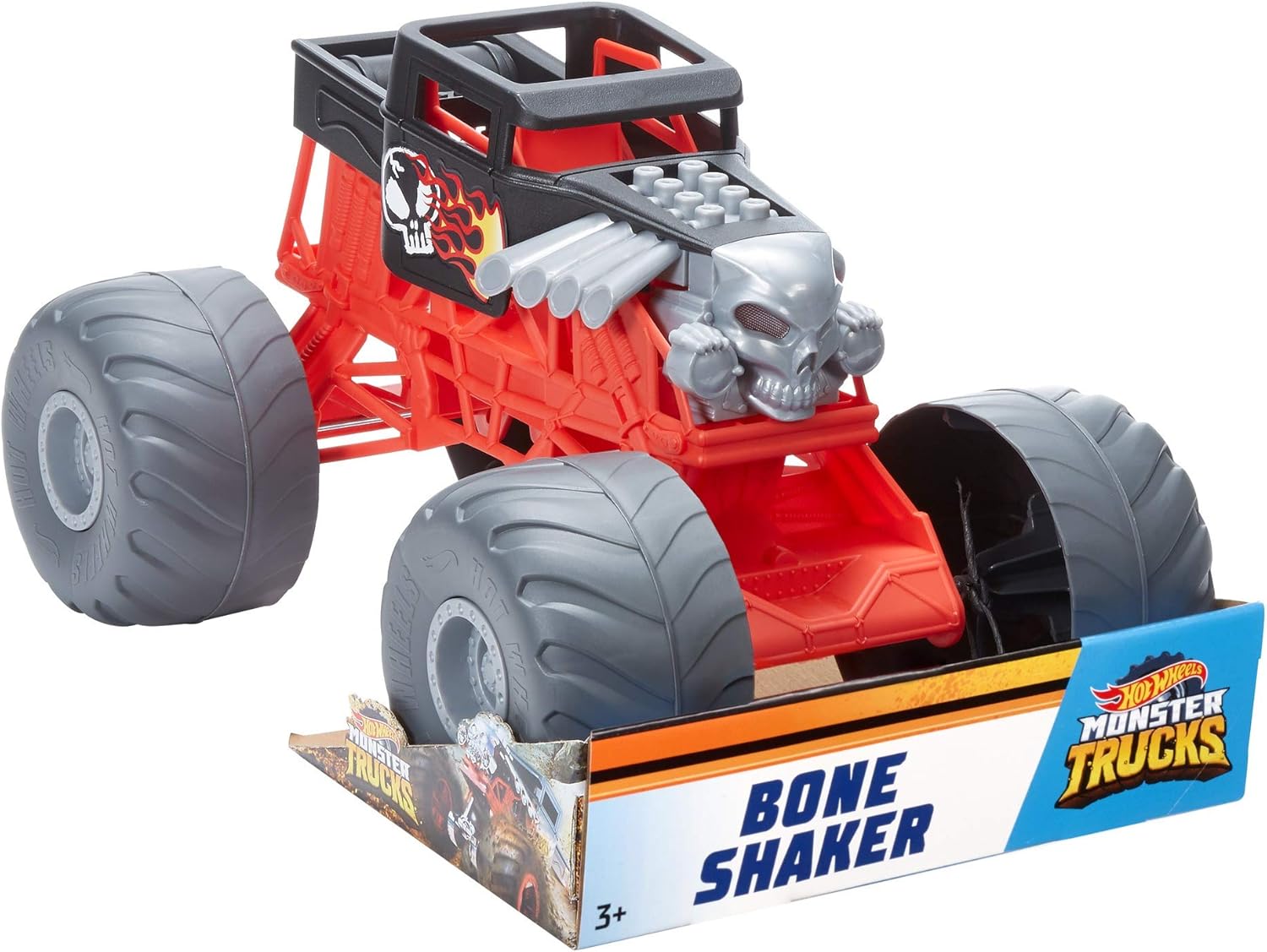 ​Ginormous Hot Wheels Boneshaker Monster Truck in 1:10 Scale [Amazon Exclusive]
