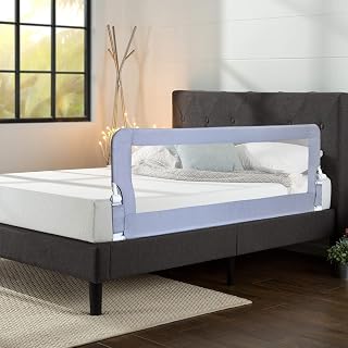 Bed Rail for Toddlers, 51 Inch Foldable Toddler Bed Rails, Baby Bed Guard Rail for Twin Bed, Boxspring, Platform Bed, with Reinforced Sturdy Safety System (Grey)