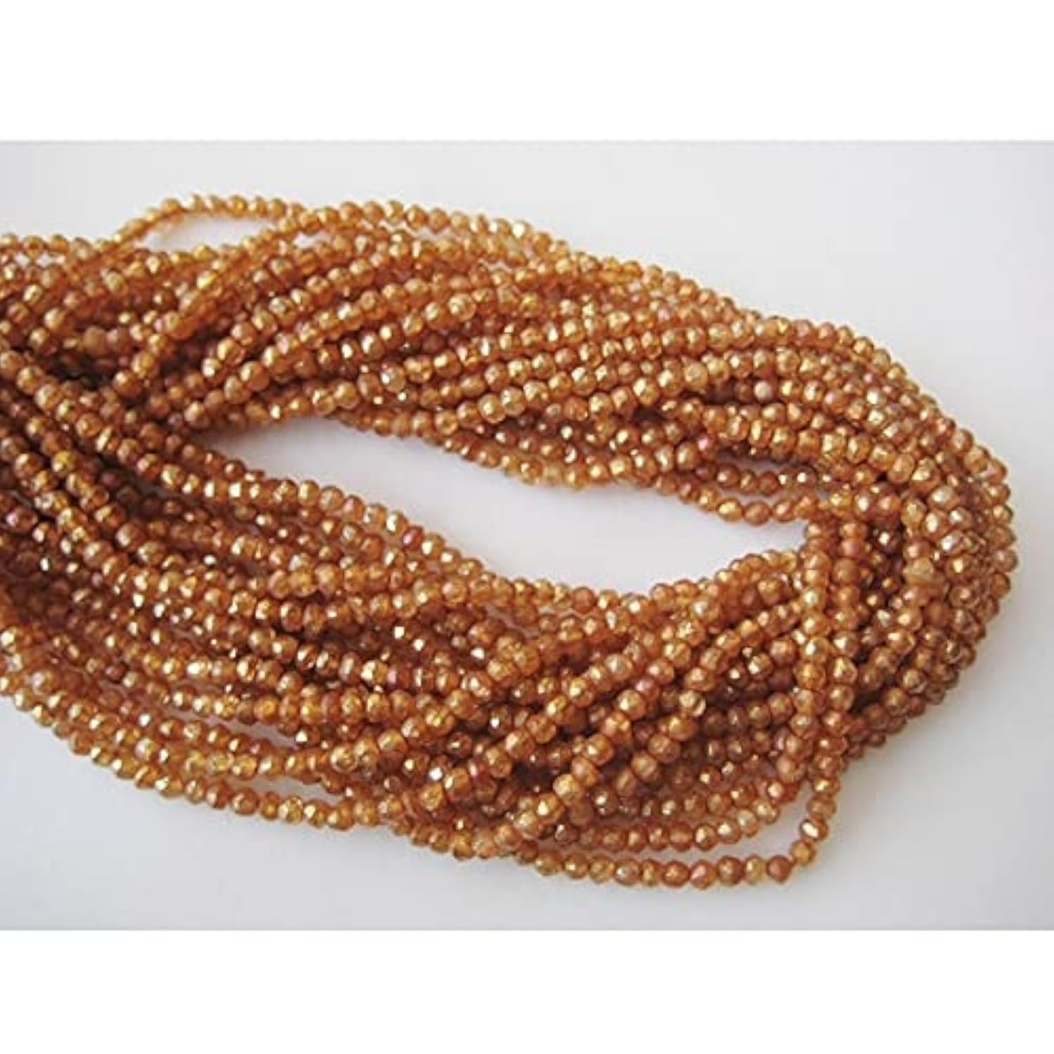 LKBEADS 5 żyłek hurt mistyczny powlekany kwarc, kolor cytrynowy, mikro fasetowane koraliki rondelle, 4 mm koraliki, 35 cm każdy