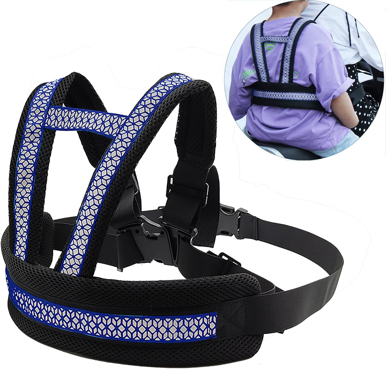 Holiberty Child Motorcycle Safety Harness for Kids Anti-Fall Bike Motorcycle Shoulder Belt Cycling Walking Harness Age 2-12 - Amazon product rated Grade B