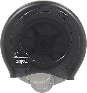 Compact 4-Roll Coreless High-Capacity Toilet Paper Dispenser by GP PRO (Georgia-Pacific); Translucent Smoke; 56788; 14.000