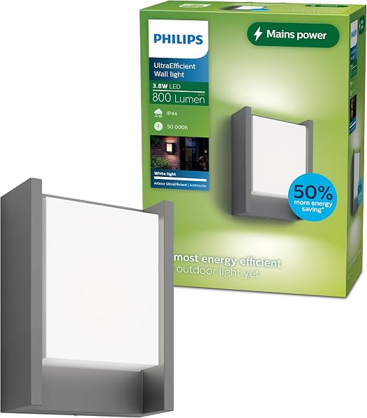 Philips Oprawy zewnętrzne Ultrawydajna lampa Arbour Antracytowy Kinkiet