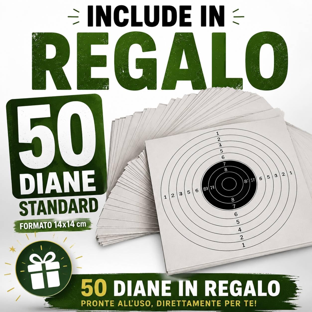 Raccogli proiettili Tiro Al Bersaglio, Ingoio Palle, Palle Per Bersaglio Da Caccia, Per Softair, Fucili Ad Aria Compressa. Con 50 Bersagli Standard 14 * 14 cm, Materiale In Acciaio
