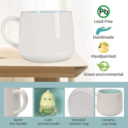 Miniatura 3 de Taza de café 3D de alpaca en el interior, bonita figura de animales hecha a mano, taza de té de cerámica, Navidad, cumpleaños, día de la madre,