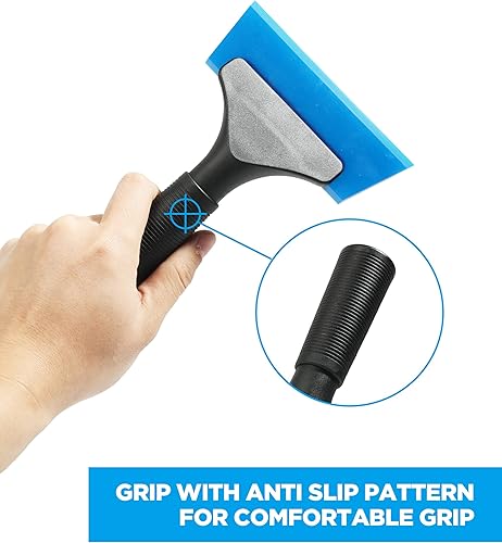 Miniatura 5 de AOCISKA Escobilla de silicona pequeña y flexible, escobilla pequeña con hoja de goma de 5 pulgadas, limpiaparabrisas de agua, escobilla de ducha de