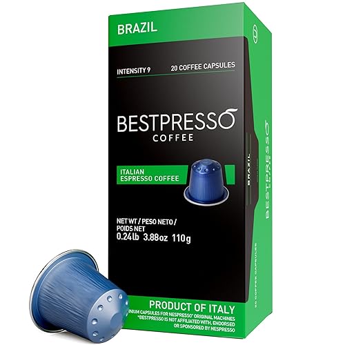 Cápsulas de café gourmet, compatibles con Bestpresso Nespresso, Nespresso alternativa a las cápsulas, certificado auténtico de café expreso
