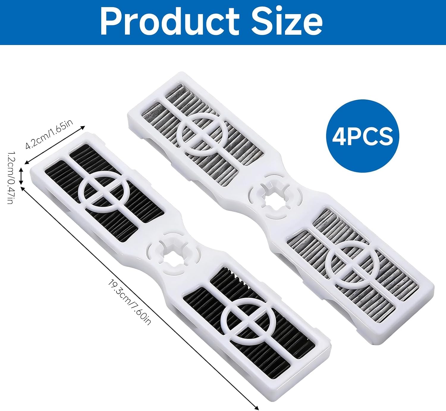 4 Pack Air Filter FRGPAAF2 Replacement Compatible with PureAir AF-2 Refrigerator Filter Frigidaire Gallery Models, FRFC2323AS FRFC232LAF FRFG2323AF Fridge Accessories