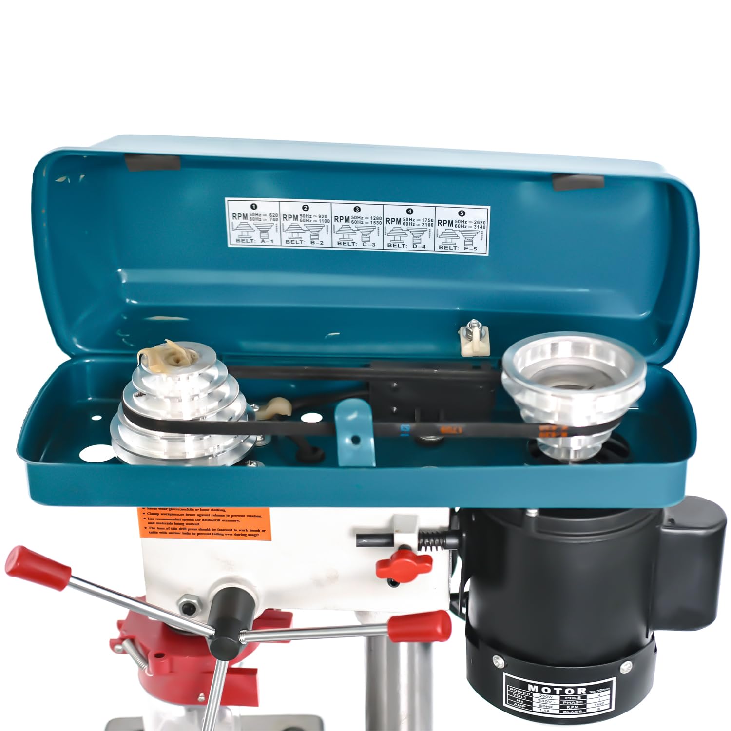 KATSU Tools Taladro de columna de banco 250 W + mandril 13 mm + interruptor electrónico de 5 vel. + profundidad de perforación 50 mm + 2620 rpm