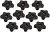 Taytools 770801 Lot 10 Each 516 18 Female Thread Star Knobs 2 inch Diameter with Through Insert