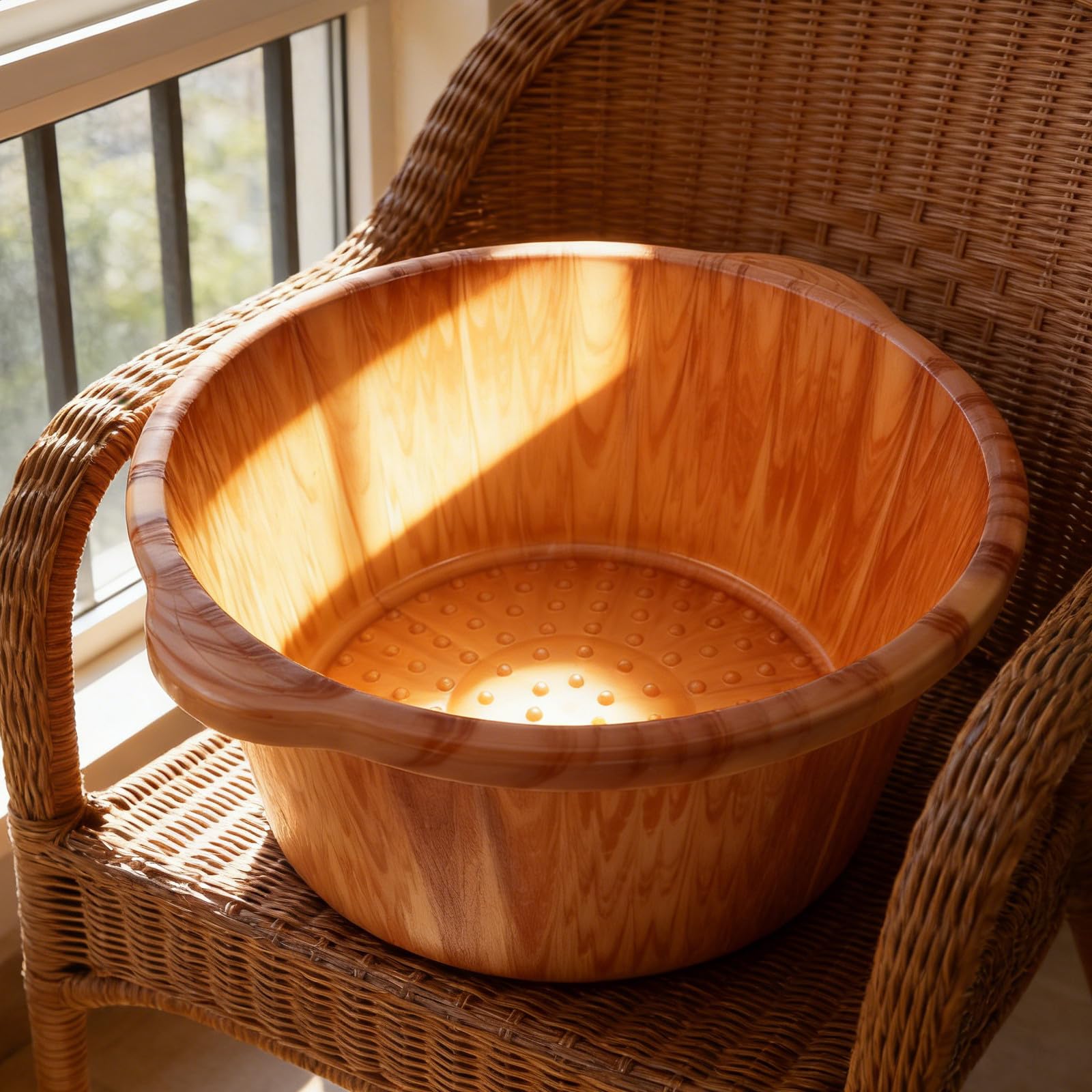 NUOBESTY Vasca per pediluvio: vasca per pediluvio in plastica per l'ammollo dei piedi - idromassaggio per massaggi per la cura di sé in casa e per feste