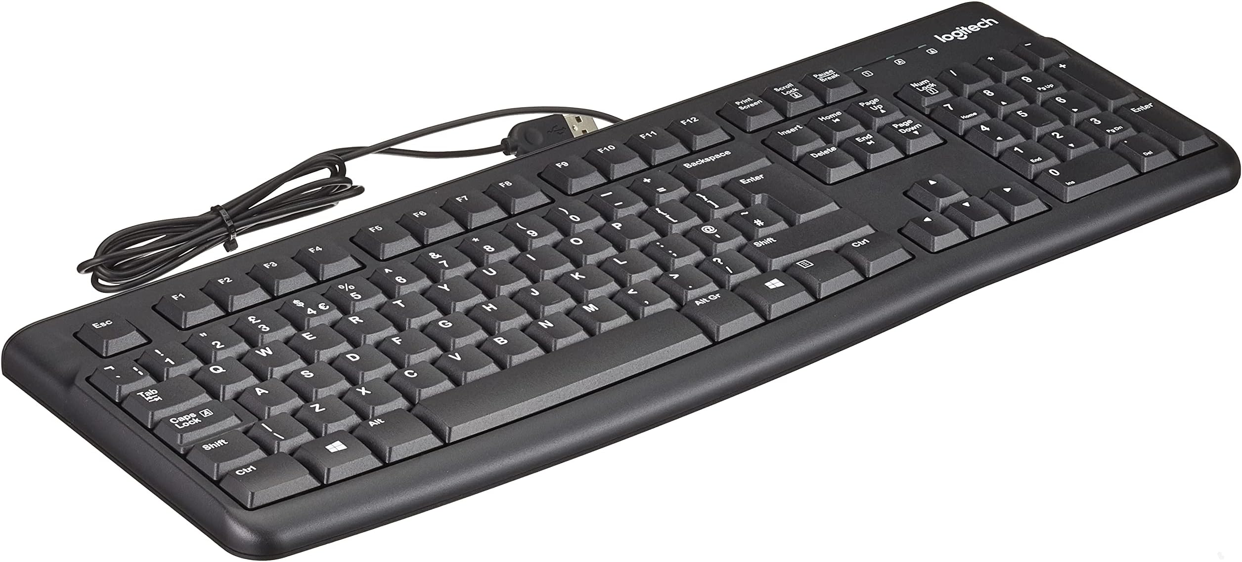 Logitech K120 Wired Business Keyboard for Windows or Linux, USB Plug ...