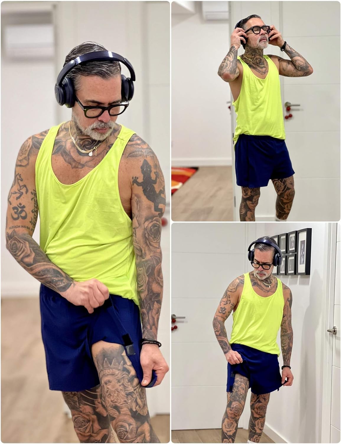 Deyeek Unisex Tear Away Shorts 3-inch Knee Hip Replacement Kit After Surgery Post Surgery Cotton Shorts Without Pocket - Image 2