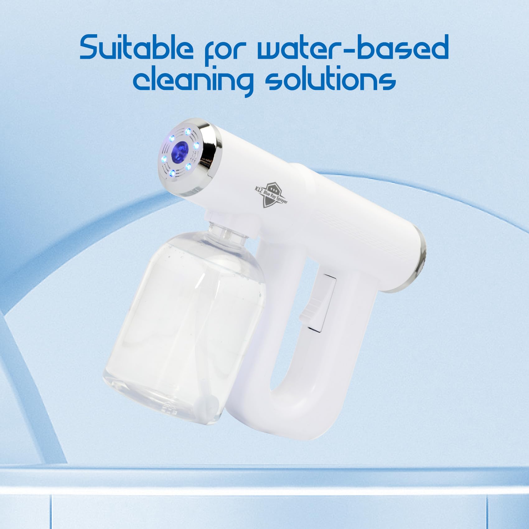 Fogger disinfettante, K12 Blue Ray Disinfettante Fogger Machine, ULV Nano Sanitizer Gun, Spruzzatore disinfettante portatile ricaricabile senza fili, Spruzzatore portatile elettrostatico per casa