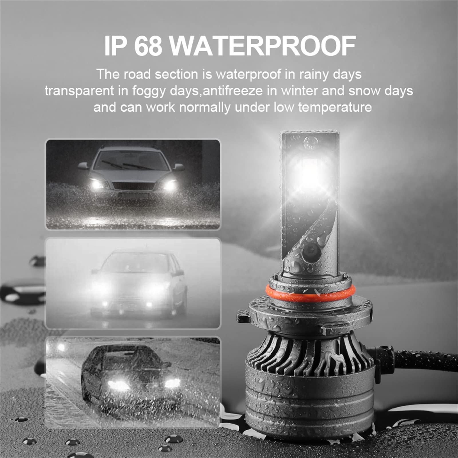 Amazon | LEDヘッドライトバルブ、60W 30000ルーメンスーパー