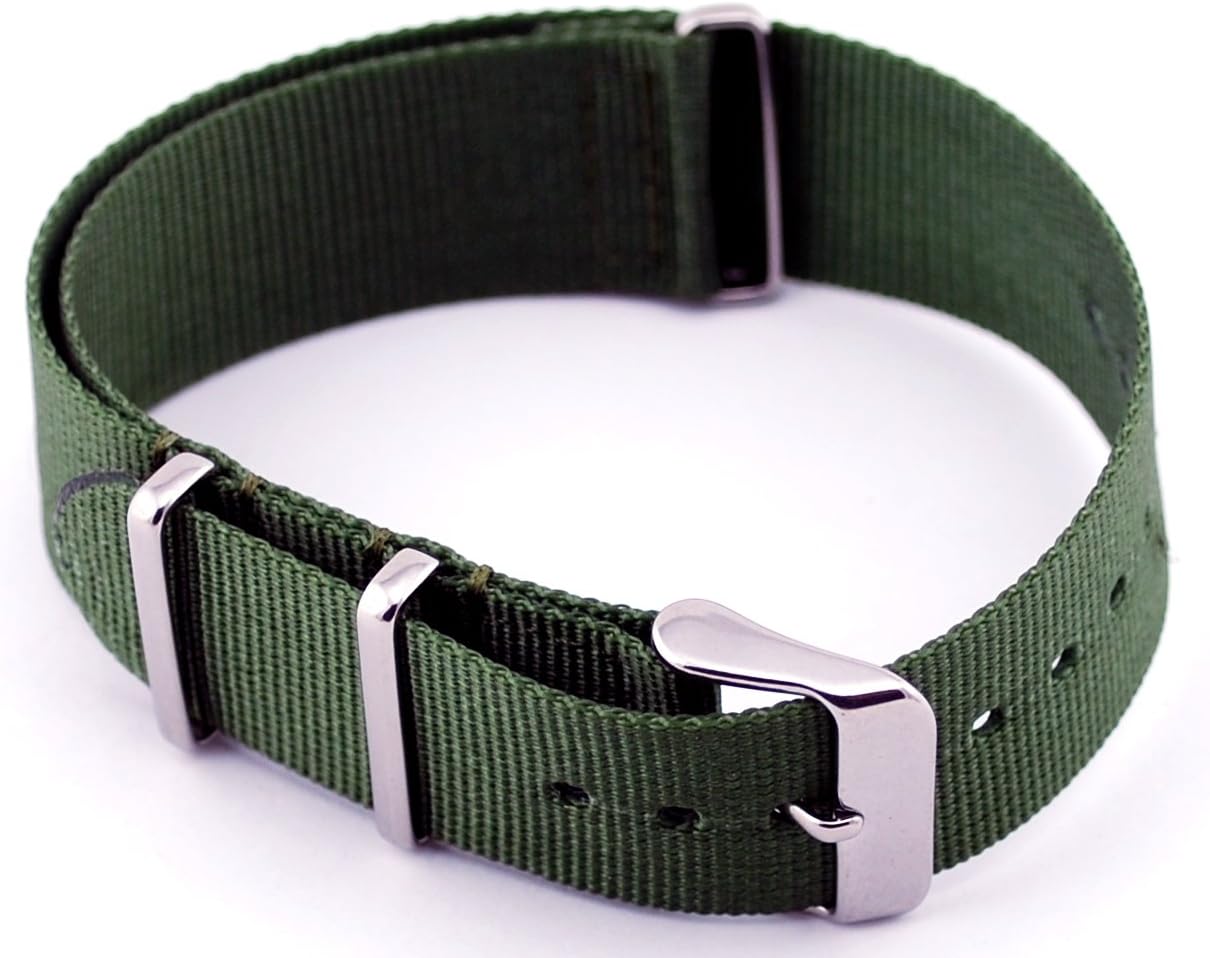 Ballistic Nylon Green Ballistic 3 Ring 20mm Watch Replacement Strap