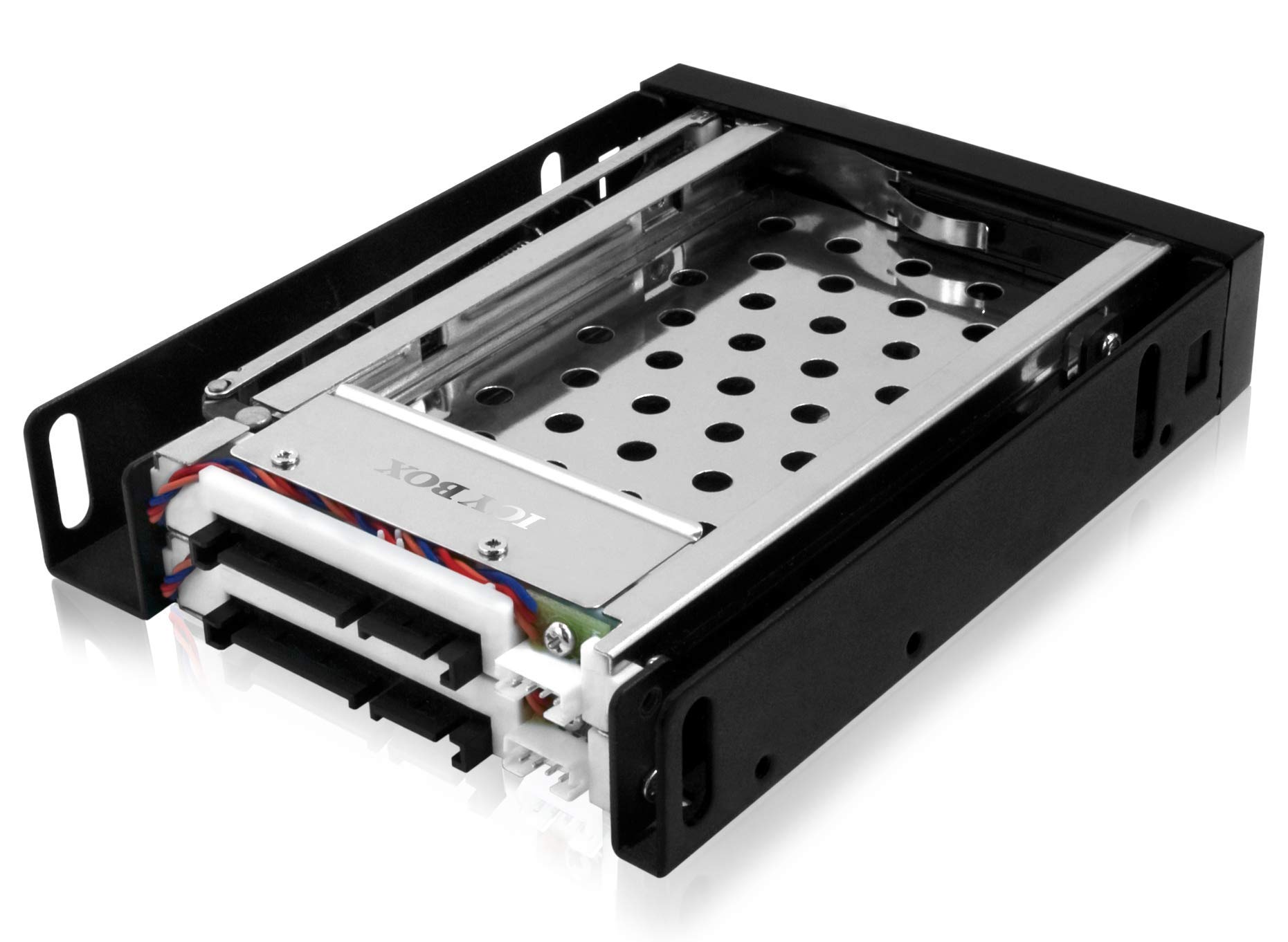 ICY BOX Wechselrahmen für 2x 2,5 SSD/HDD für 1x 3,5 Schacht, HotSwap