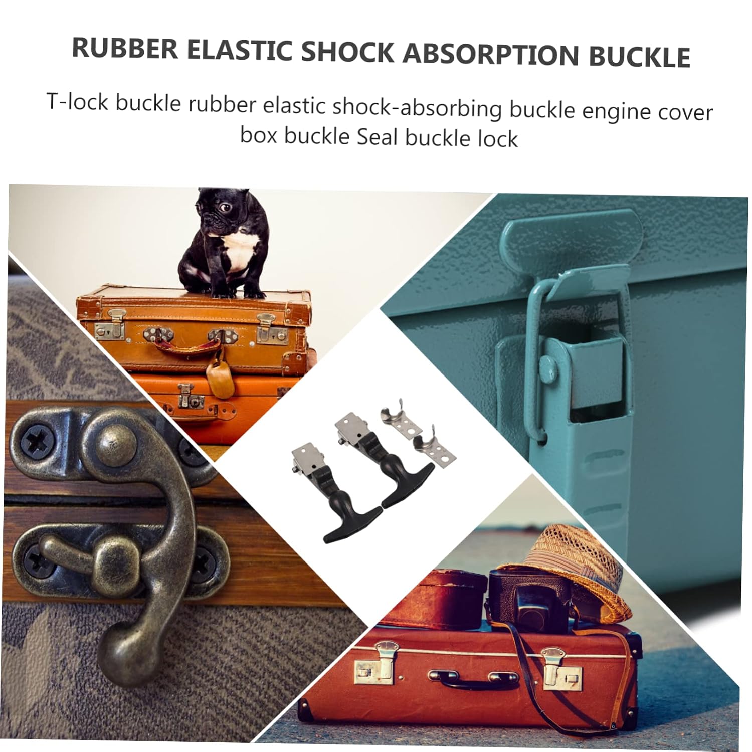 2Pcs Handle Draw Latches Heavy Duty Stainless Steel Tool Box Latches with Brackets Flexible Hood Catch for Vehicles and Machinery Easy to Install and Vibration