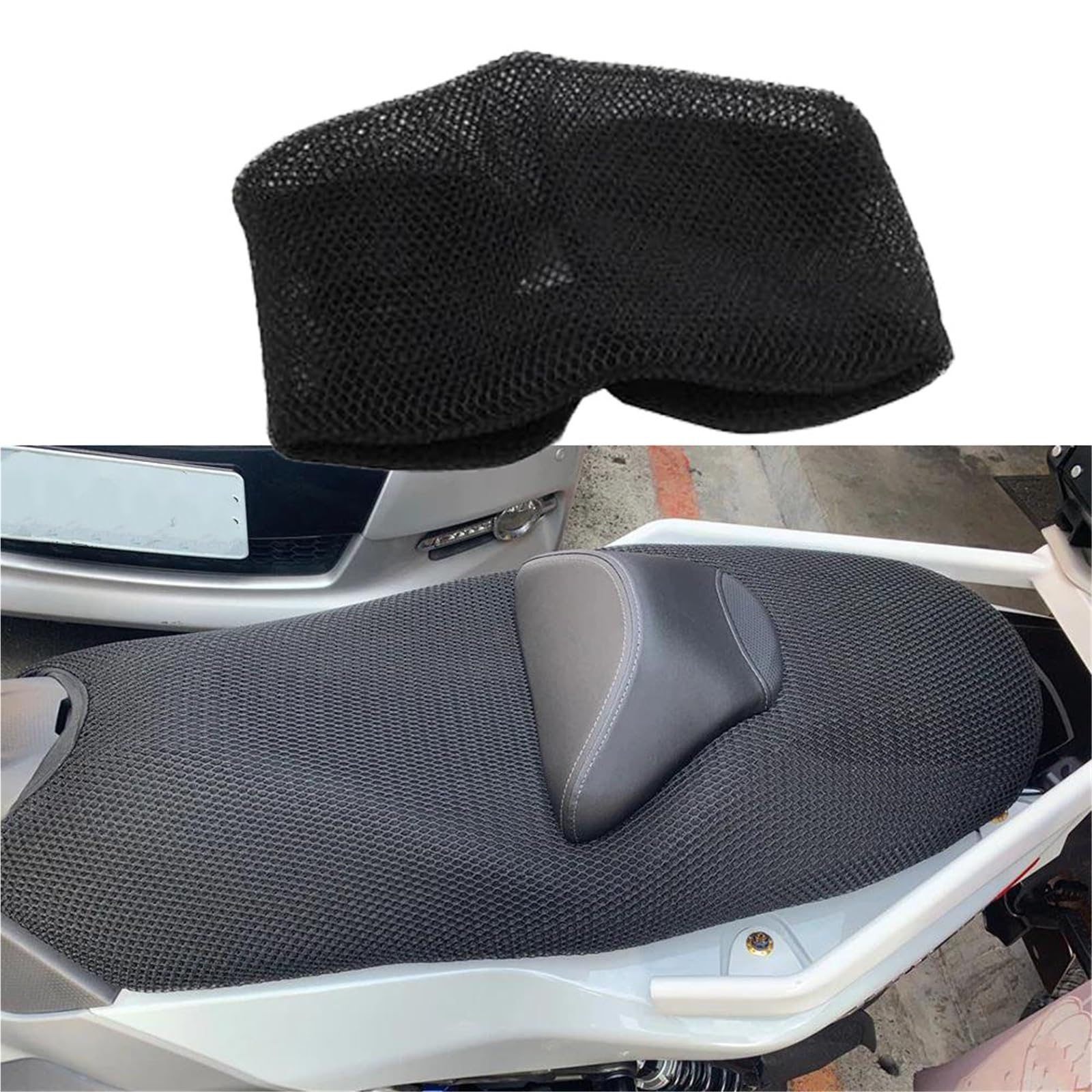 Funda de asiento para moto SYM Maxsym TL500 rutas de verano cómodas 8