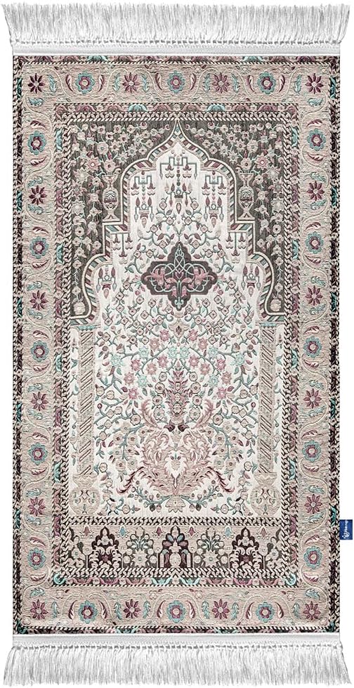 Naseej Prayer Mat Collection – Woven Islamic Design, Cushioned for Comfort (Majestic Persian)