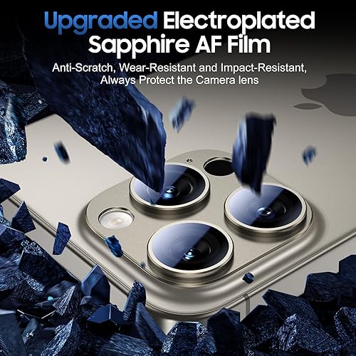 Miniatura 87 de UniqueMe [Paquete de 3 protectores de lente de cámara compatibles con iPhone 14 Pro Max/iPhone 14 Pro, vidrio templado, [compatible con fundas]