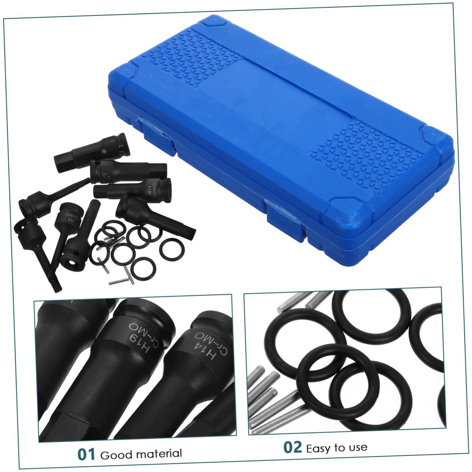 Mobestech 1set Bussole Esagonali Accessori Per Avvitatori Pneumatici Leggeri e Resistenti Facile Da Trasportare e Precisi Per Professionali